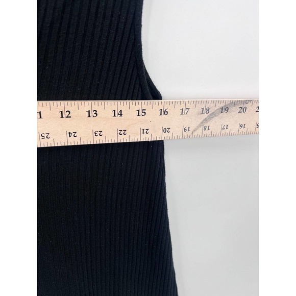 American Eagle Tank Ribbed Swing Dress with Keyhole Back Black Women's XS - Picture 6 of 9